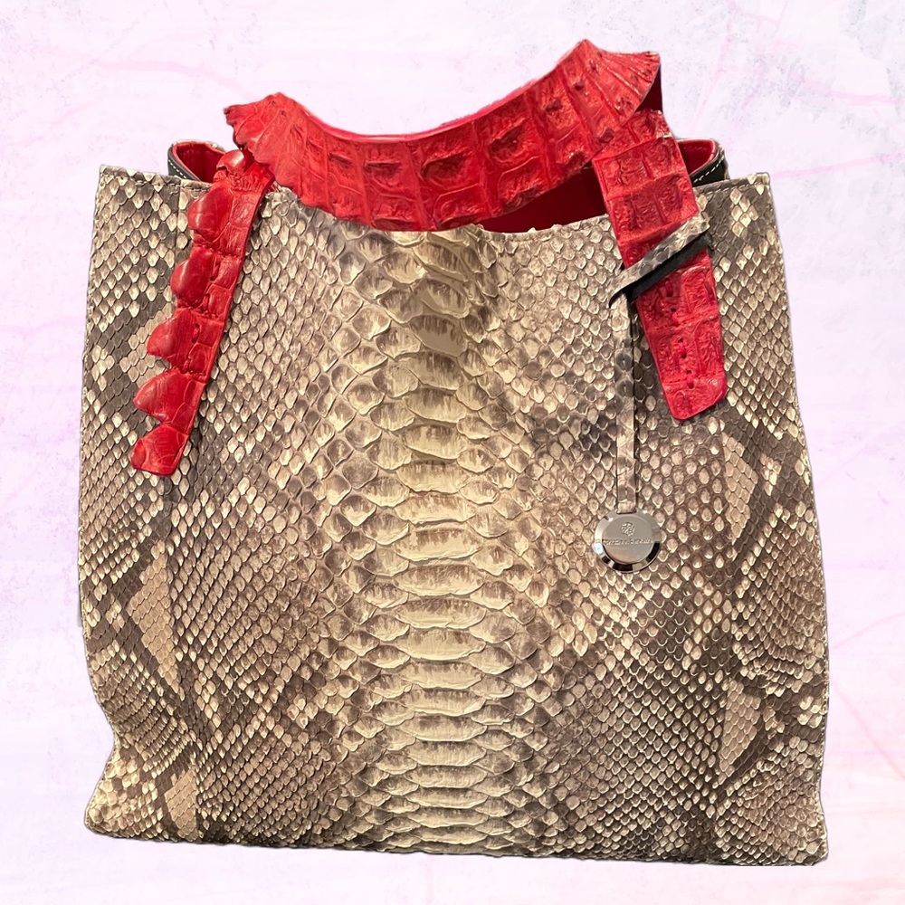 Cristina Sabatini Valentina Iridescent Python Bag